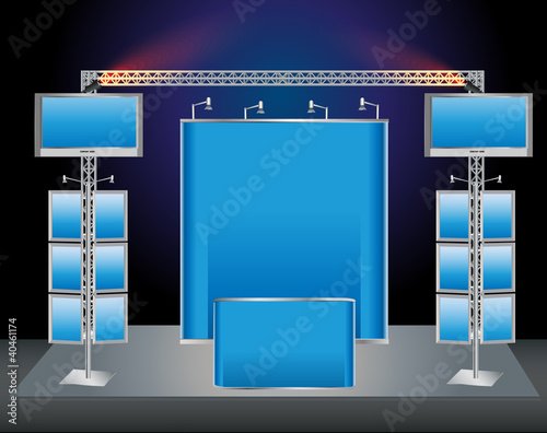Vector: Vector Blank trade exhibition stand and counter display Vector Blank trade exhibition stand and counter display