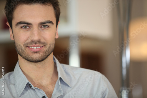 Photo: portrait of handsome dark-haired man portrait of handsome dark-haired man