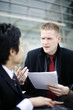 Businessmen having discussion.