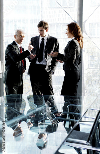 Photo: Corporate people having discussion. Corporate people having discussion.