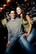 Couple posing in a pub.