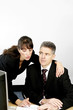 Businesswoman seducing her superior.