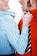 Two businessmen in a fight.