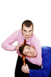 Foto: Businessman being bullied. Businessman being bullied.