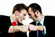 Foto: Two businessmen in an argument. Two businessmen in an argument.