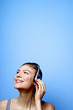 Woman listening to music.