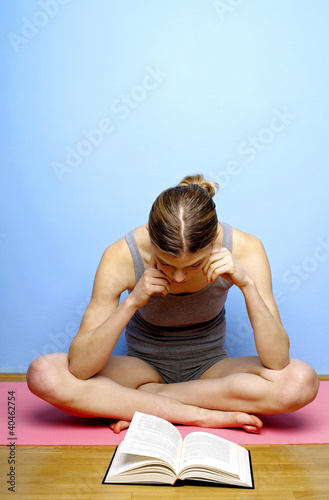 Photo: Woman reading book. Woman reading book.