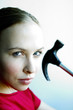 Woman with hammer.