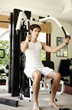 Man working out in the gym