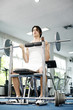 Man lifting barbell in the gym