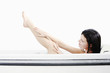 Foto: Woman bathing in the bathtub Woman bathing in the bathtub