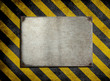 old metal plate background with hazard stripes old metal plate background with hazard stripes