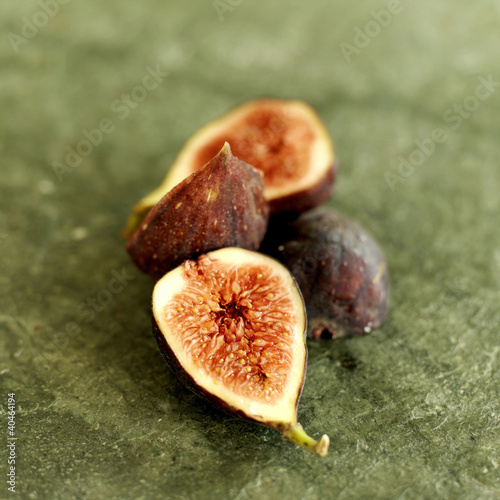 Photo: Fresh figs on a slate Fresh figs on a slate