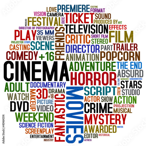 Illustration: cinema words cinema words