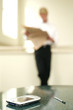 Businessman reading the newspaper