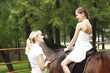 Girl riding a horse