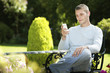 Young man listening to music