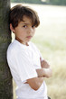 Boy crossing his arms