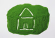 Drawing of house in colour sand