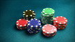 Casino 6 of chips blue table 2