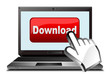 Laptop Download mit Mauszeiger