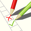 pencils and check marks