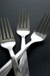Three forks, close-up