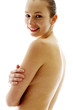 Naked young woman smiling