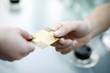 Paying with a gold credit card