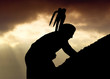Silhouette of farmer Silhouette of farmer