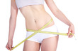 Sexy Bauch mit Maßband