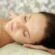 Woman enjoying a head massage