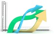 Illustration: frecce 3D grande frecce 3D grande