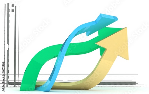 Illustration: frecce 3D grande frecce 3D grande