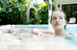 Woman in the swimming pool
