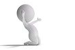 Happy 3d human exults on white background Happy 3d human exults on white background