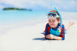 Cute boy at beach