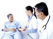 Doctor taking care of patient