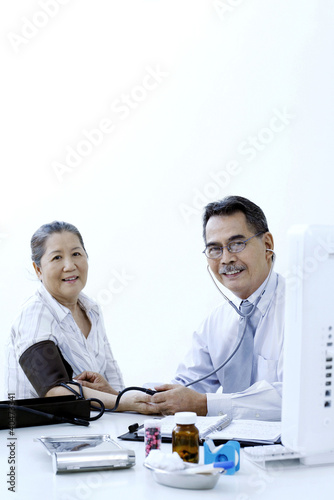 Photo: Measuring blood pressure Measuring blood pressure