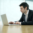 Executive using laptop