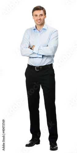 Photo: Smiling businessman, over white Smiling businessman, over white