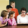 Teacher reading for her students