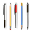 Set of pencil and pen