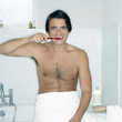 Man brushing teeth