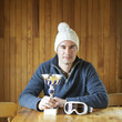 Man posing with his trophy