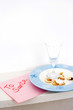 Pastry leftover on plate