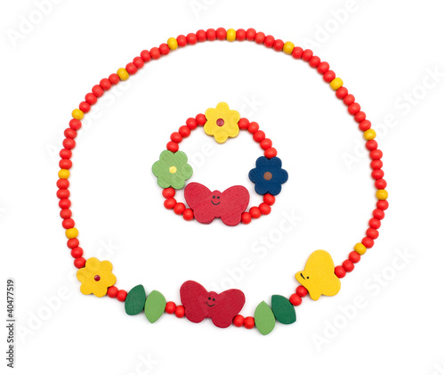 Photo: beautiful colorful necklace beautiful colorful necklace