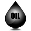 Oil droplet isolated on white background