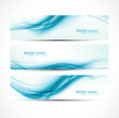 abstract new wave header vector set