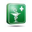 Icono 3d simbolo farmacia